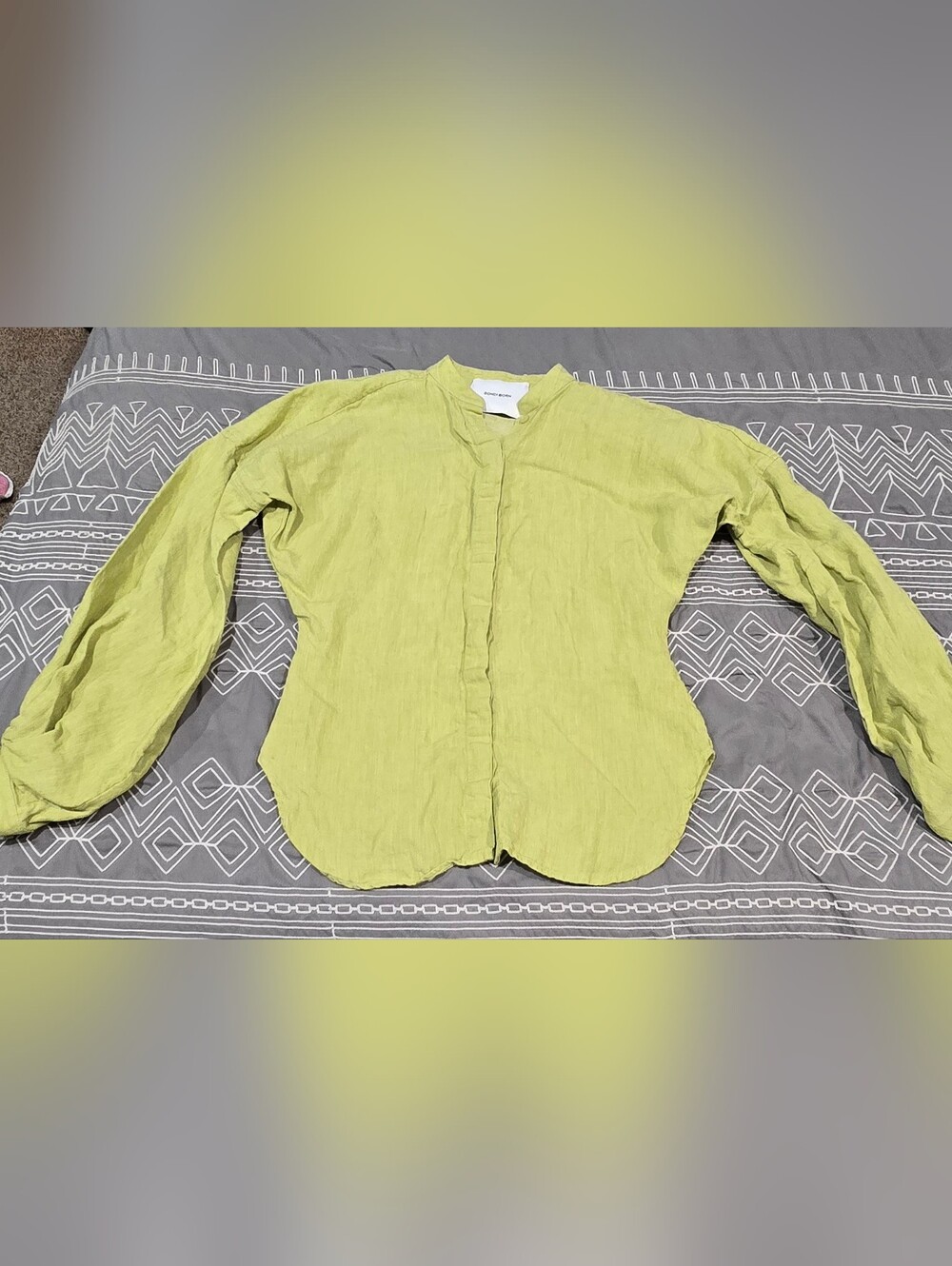 Bondi Born Italian Linen Button Down Blouse Size XS
